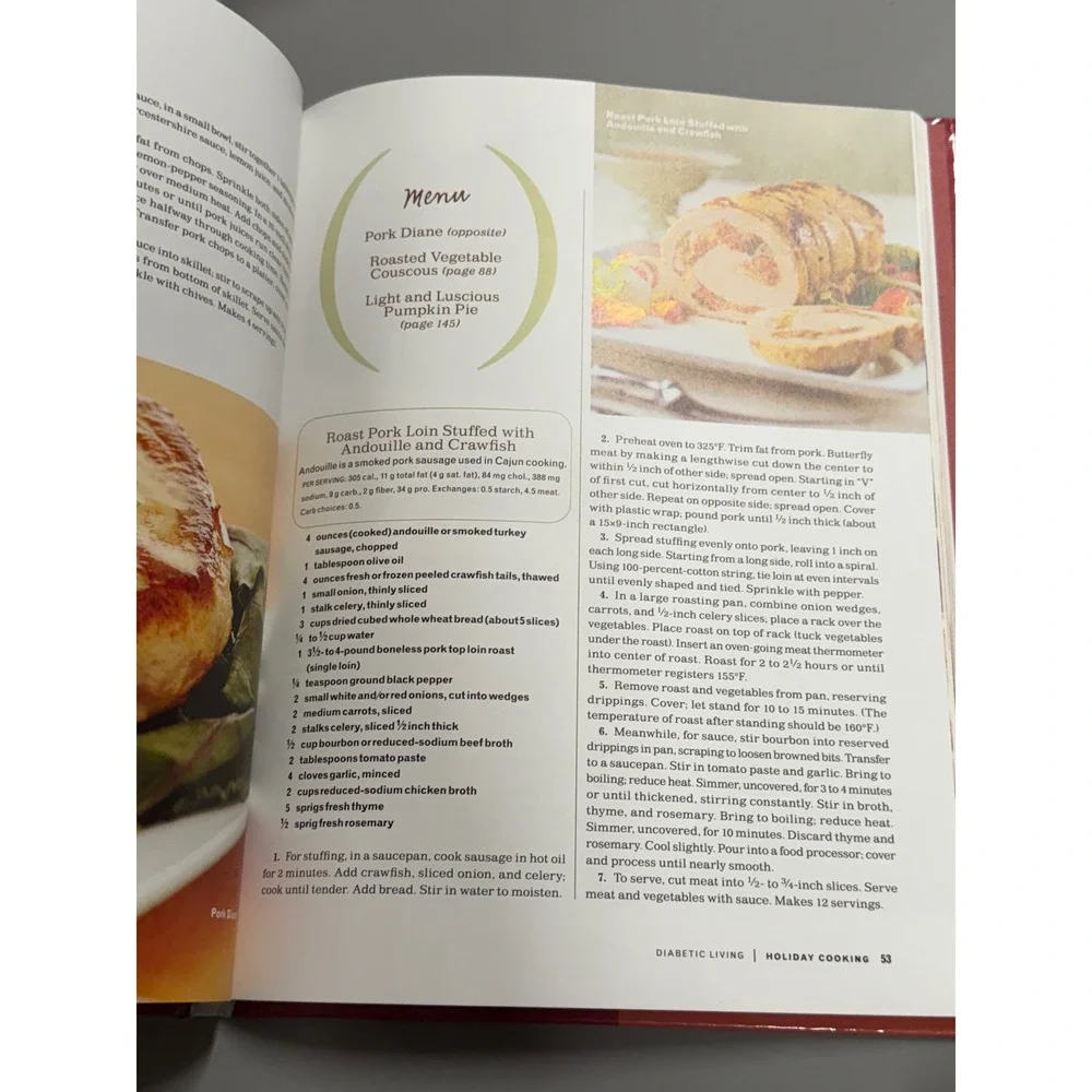 Diabetic Living Holiday‎ Cooking Cookbook Recipes Appetizers Desserts